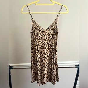 cheetah print slip dress